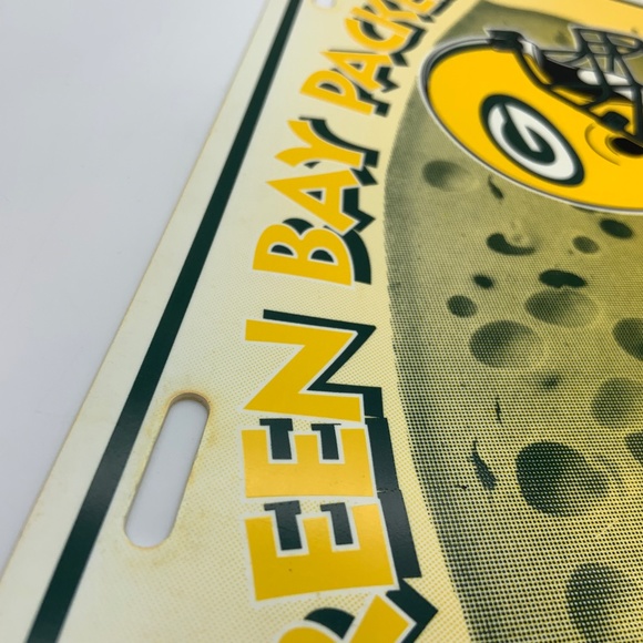 Vintage 1996 NFL Tag Express Green Bay Packers Plastic Decorative License Plate - Picture 7 of 10